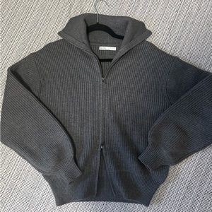 Oak+Fort zip knit sweater